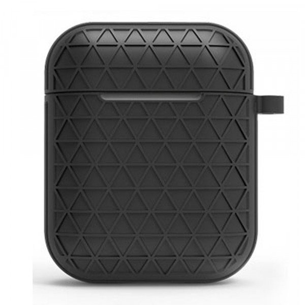 Wholesale Net Mesh Design Hybrid Protective Case Cover for Apple Airpods 2 / 1 (Black)